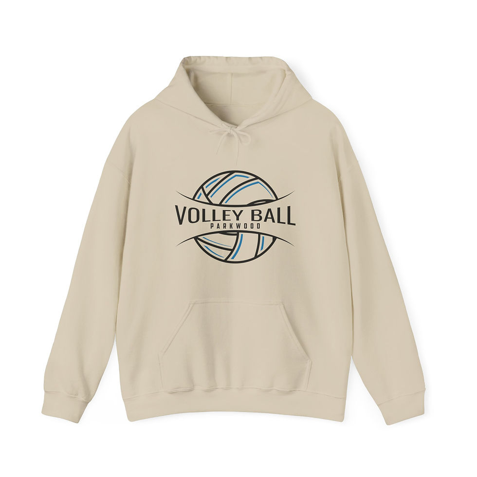 Thumbnail: Parkwood Middle - Adult Volleyball Hooded Sweatshirt