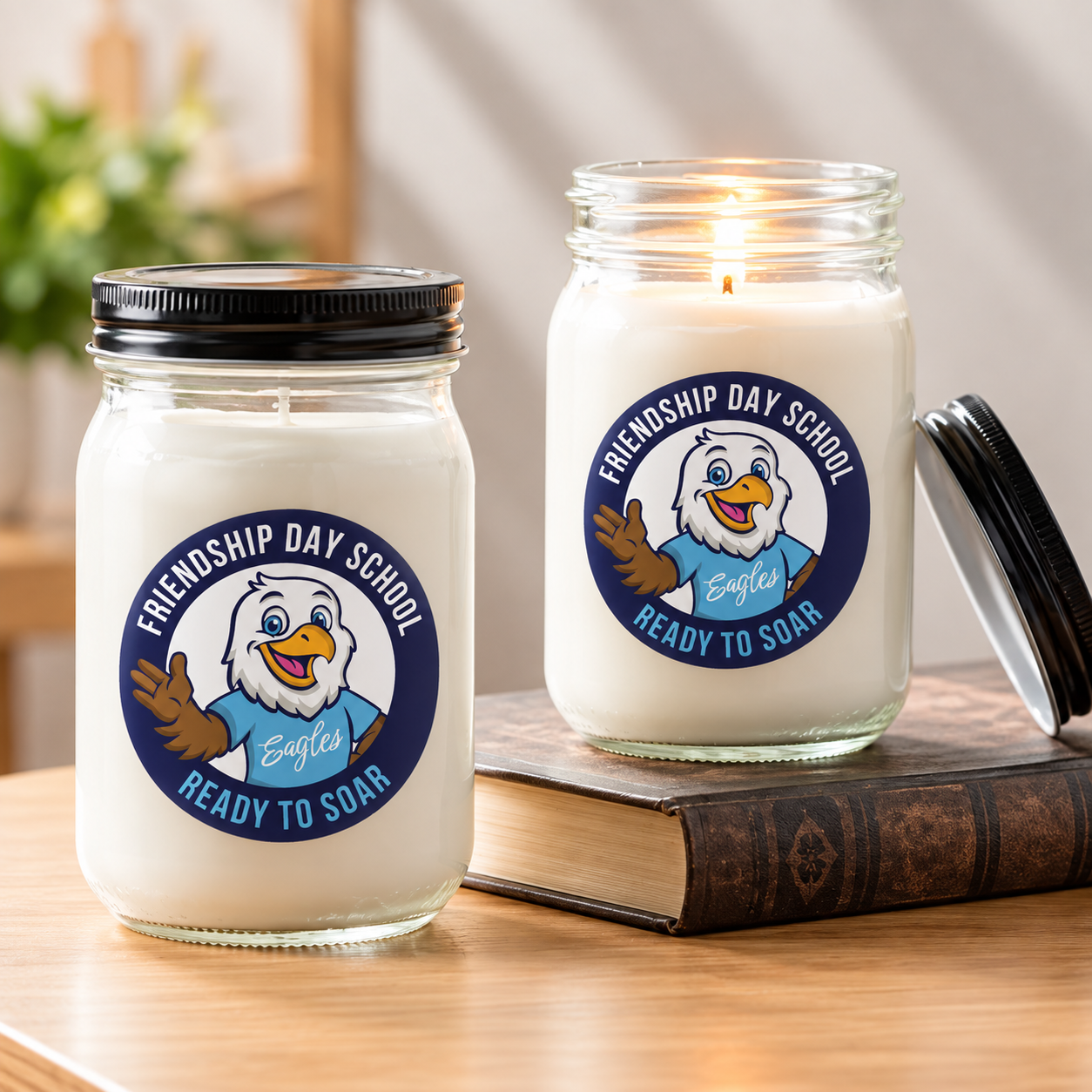 Friendship Day School 12 oz. Mason Jar Vanilla Soy Candle (PICKUP UP AT SCHOOL)