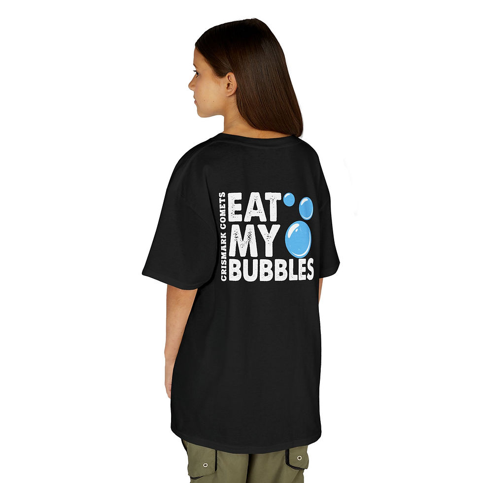 Thumbnail: Crismark Comets Swim Eat My Bubbles  - Youth Branded T-Shirt (DOUBLE SIDED)