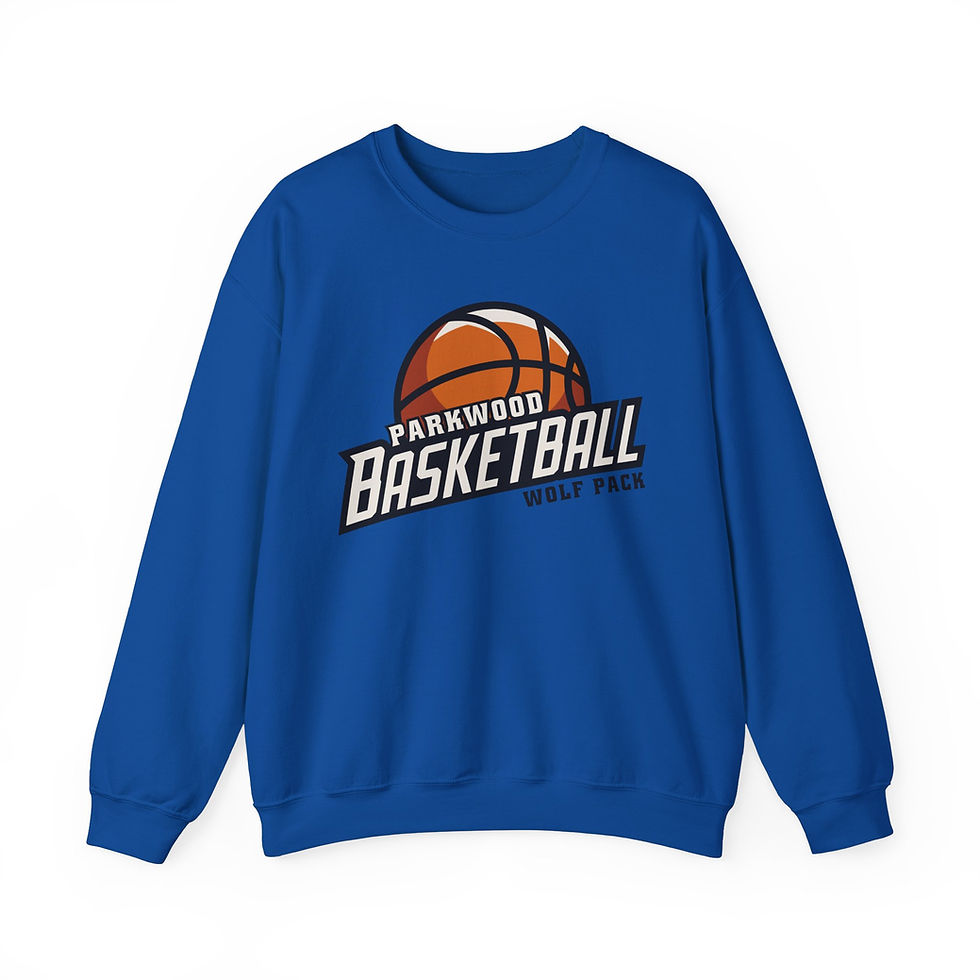 Thumbnail: Parkwood Middle - Adult Wolf Pack Basketball Crewneck Sweatshirt
