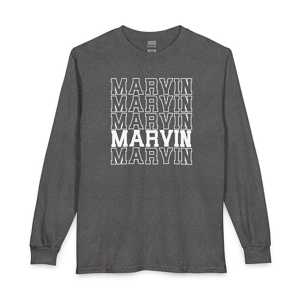 Thumbnail: Marvin Elementary - Marvin 5 Adult Gildan Long Sleeve T-Shirt