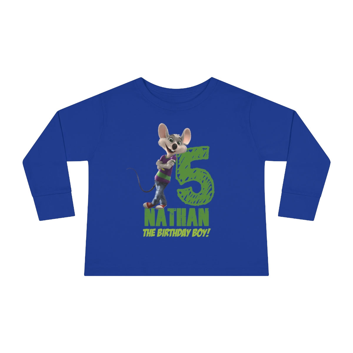 Nathan 5th Custom Birthday - Toddler Long Sleeve T-Shirt