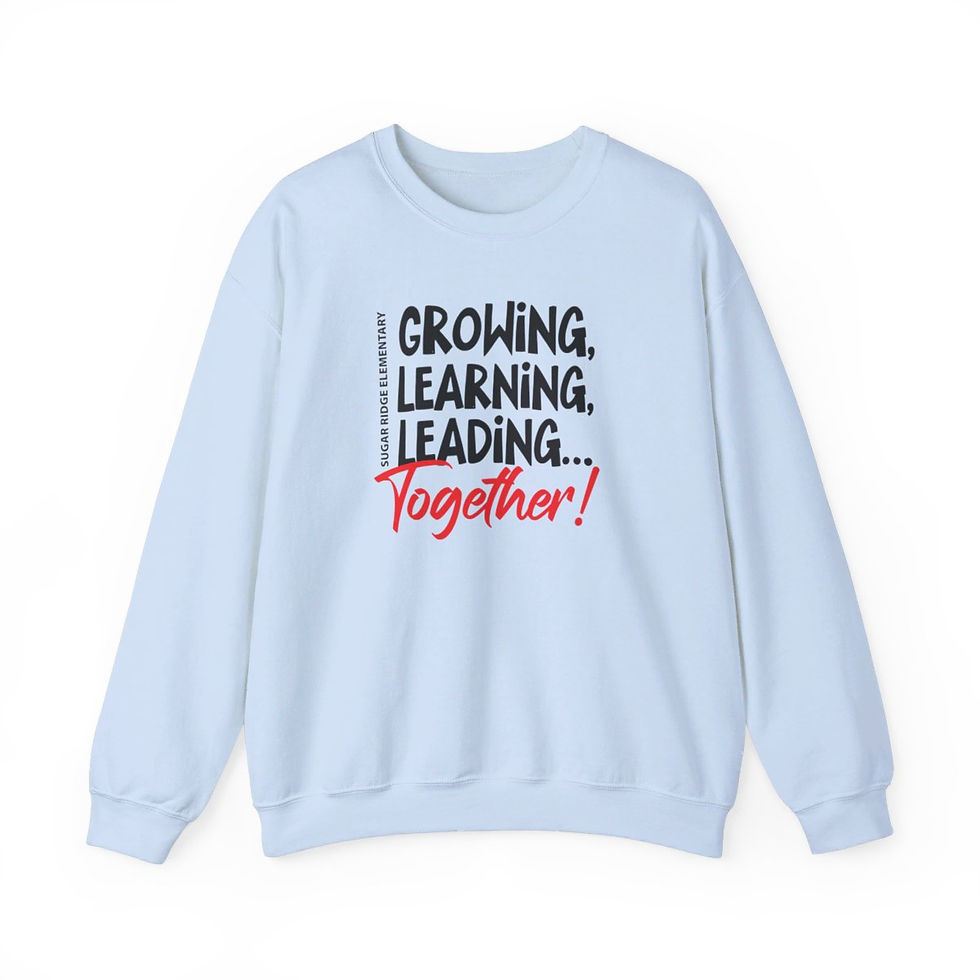Thumbnail: Sugar Ridge Elementary - Adult GLLT Stacked Black Crewneck Sweatshirt