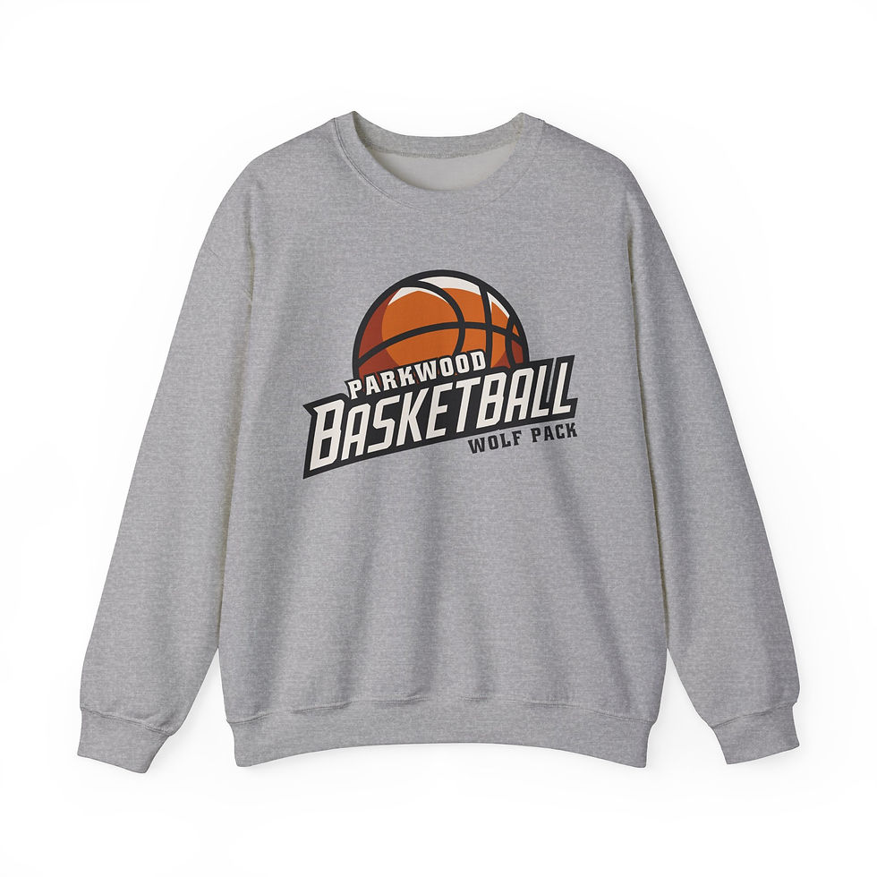 Thumbnail: Parkwood Middle - Adult Wolf Pack Basketball Crewneck Sweatshirt