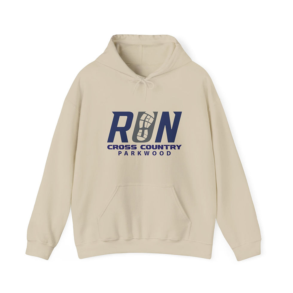 Thumbnail: Parkwood Middle - Adult Run Cross Country Hooded Sweatshirt (BLT)
