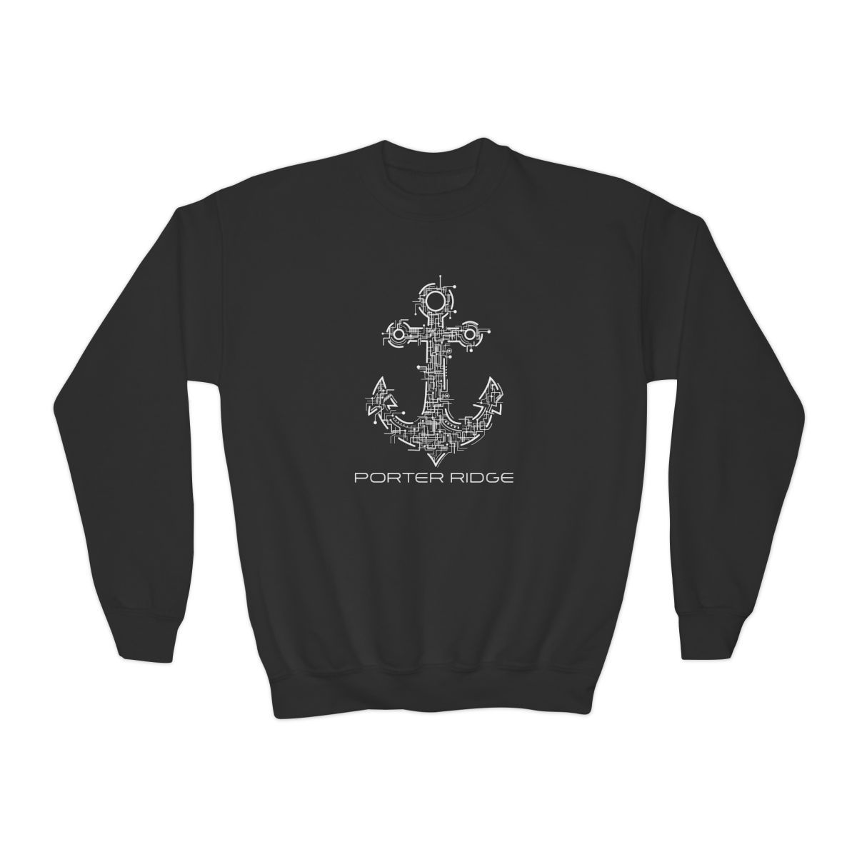 Porter Ridge Elementary - Youth Tech Anchor Crewneck Sweatshirt