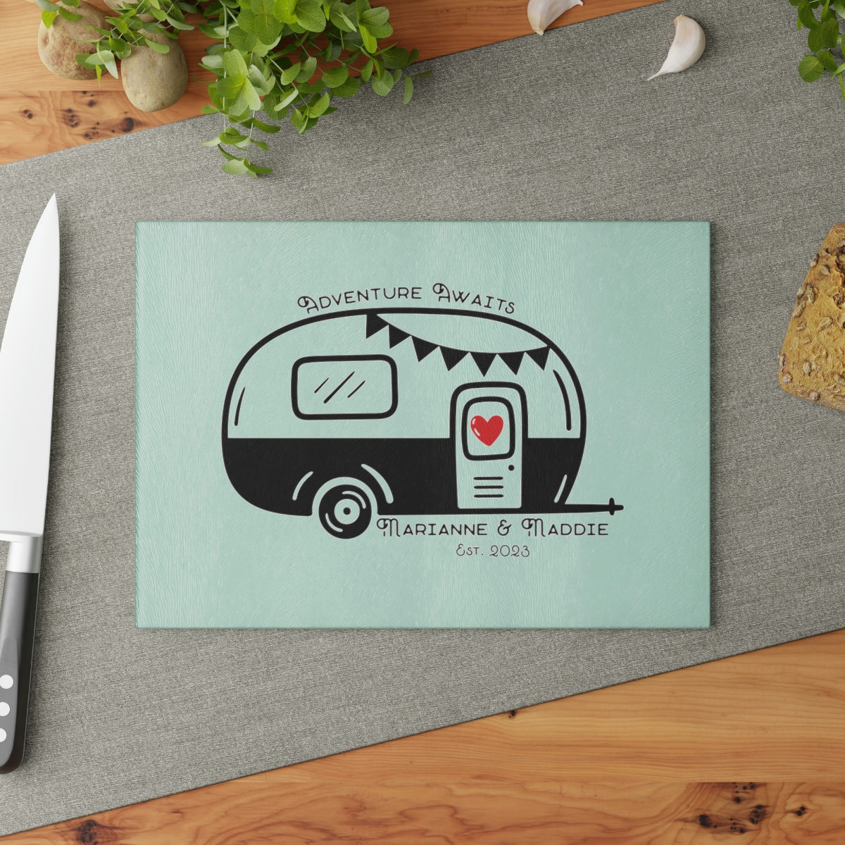 Marianne & Maddie - Glass Cutting Board