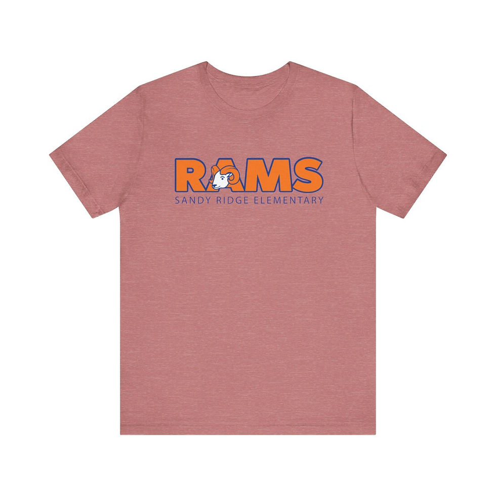 Thumbnail: Sandy Ridge Elementary - Adult RAMS Bold Jersey Short Sleeve T-Shirt |T|