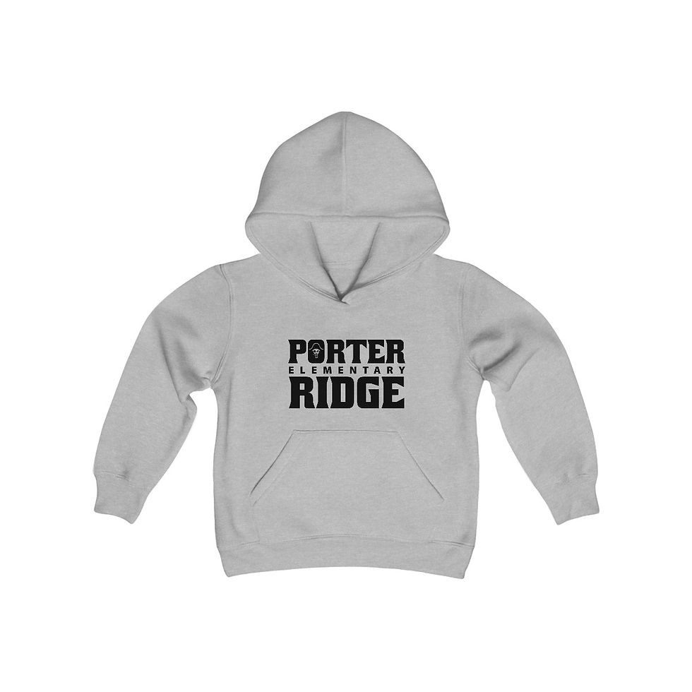 Porter Ridge Elementary - Youth PR Stacked Hooded Sweatshirt