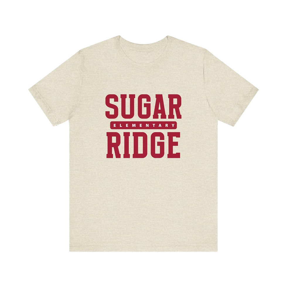 Thumbnail: Sugar Ridge Elementary - Adult Red Stacked SRES T-Shirt 