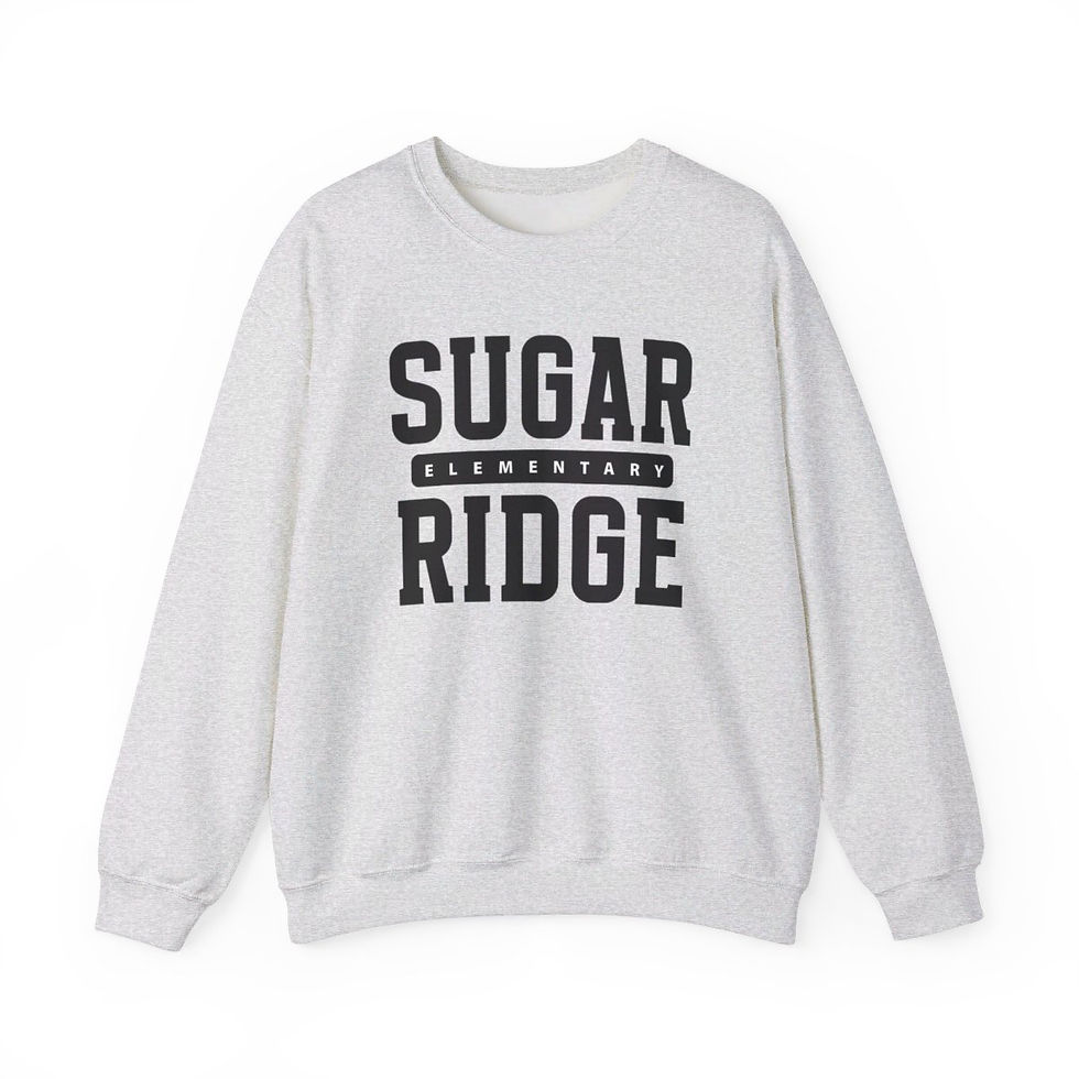 Thumbnail: Sugar Ridge Elementary - Adult Black Stacked SRES Crewneck Sweatshirt