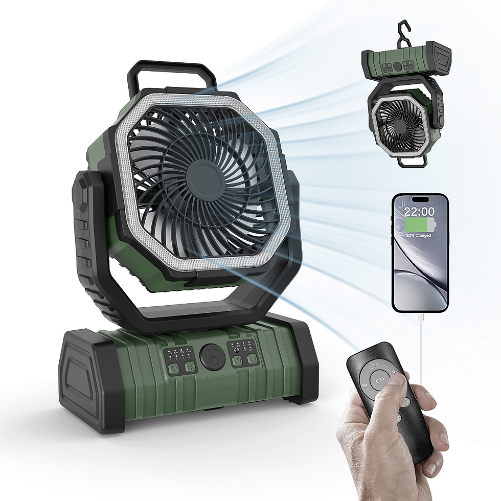Thumbnail: Outdoor Household Power Bank LED Light Camping Fan