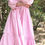 Thumbnail: pink gathered dress puff sleeve