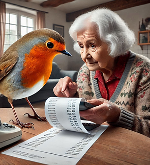 a real-life Robin Bird helping an old woman understand her bills.png