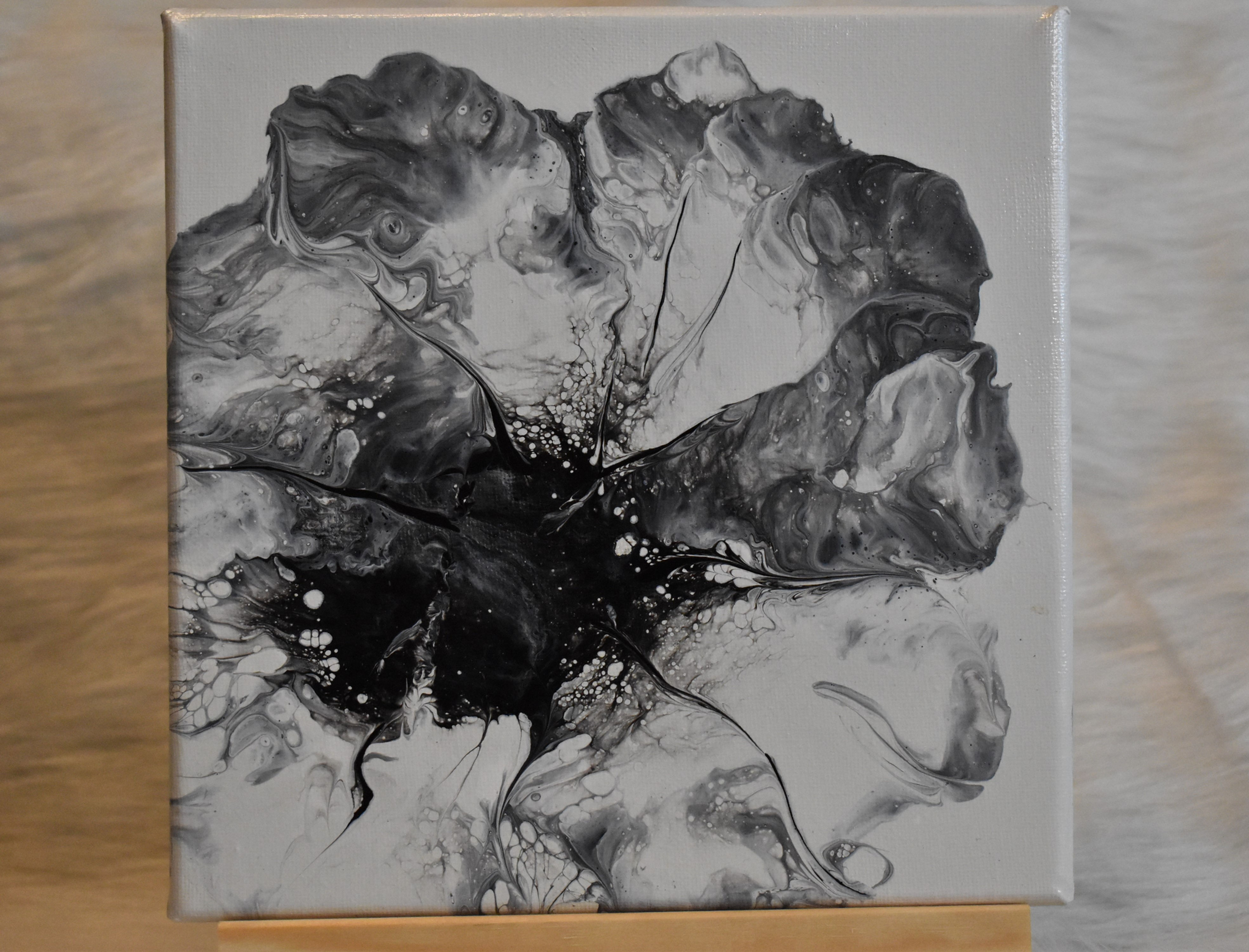 Small Black and White Moon Flower