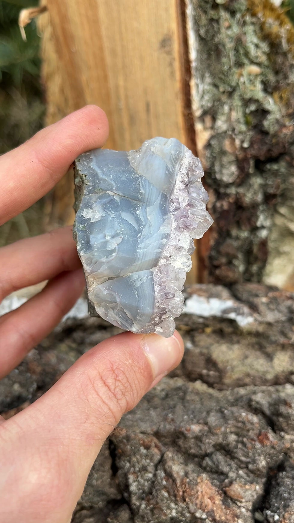 Miniatura: Szczotka ametystowa, minerały, kryształy, naturalne kamienie, miłodzieło