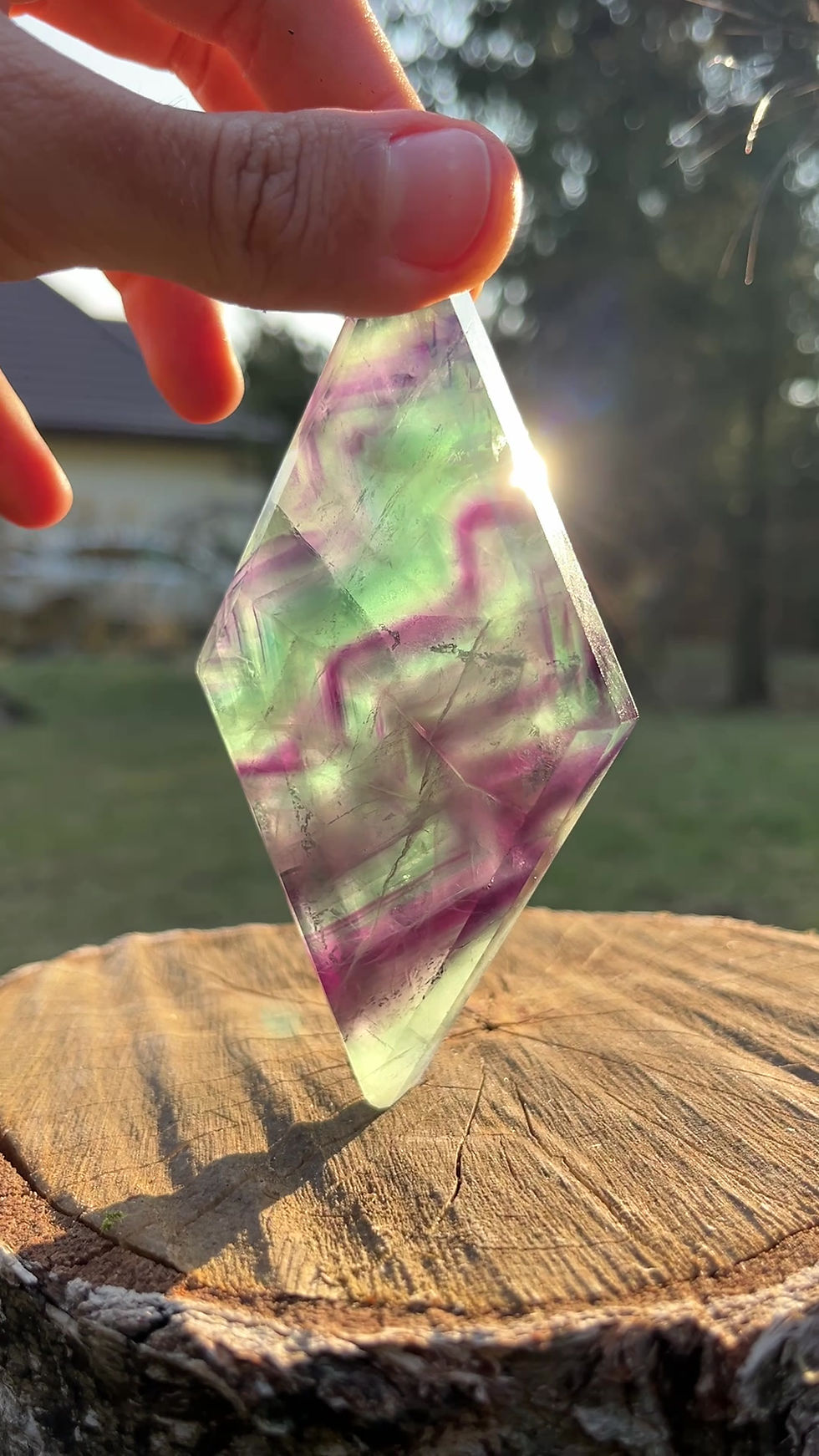 Miniatura: Fluoryt tęczowy, minerały, kryształy, naturalne kamienie, miłodzieło