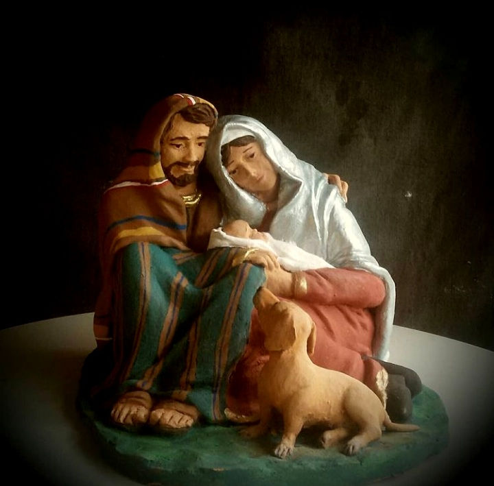 Sagrada Família com cachorrinho