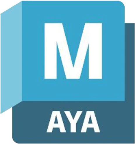 Logo de Maya, software de animación y modelado 3D profesional de Autodesk.
