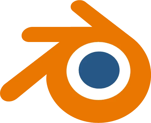 Logo de Blender, software de modelado, escultura y renderizado 3D.