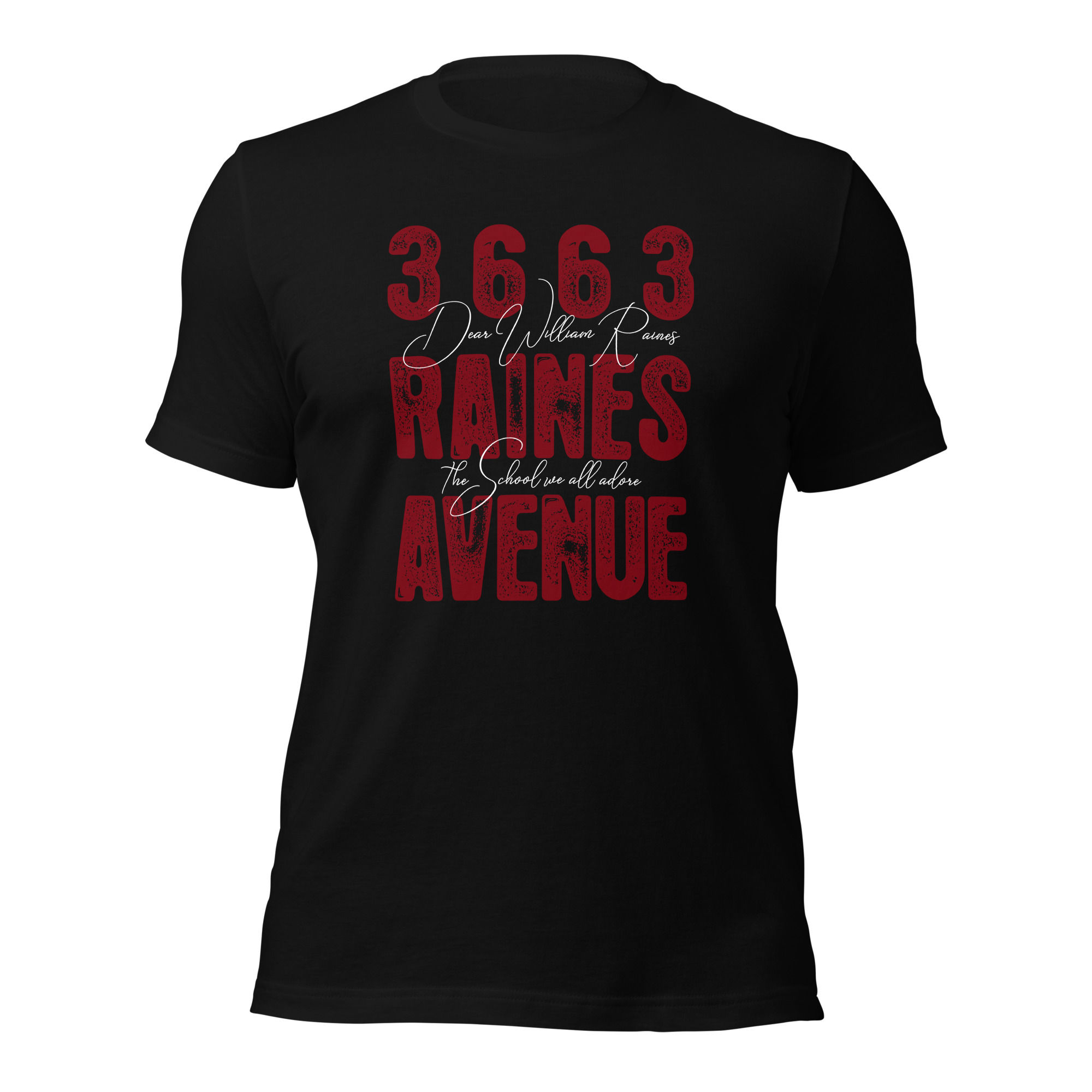 3663 Raines Ave Unisex t-shirt Black