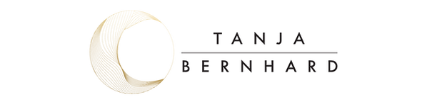 Elegantes, professionelles Logo von Tanja Bernhard Coaching in Gold und Scharz in einem minimalistischen Design