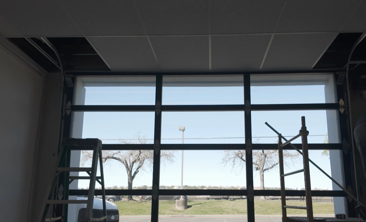 Completed T-bar drop ceiling repair in Granite Bay CA restoring professional appearance and energy efficiency