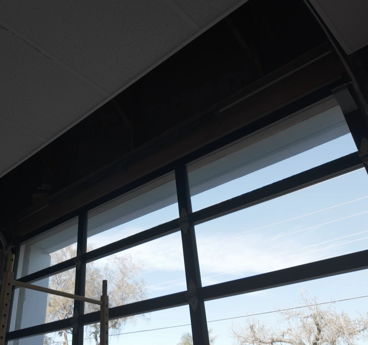 Large hole in commercial drop ceiling in Granite Bay California causing HVAC air loss before suspended ceiling repair