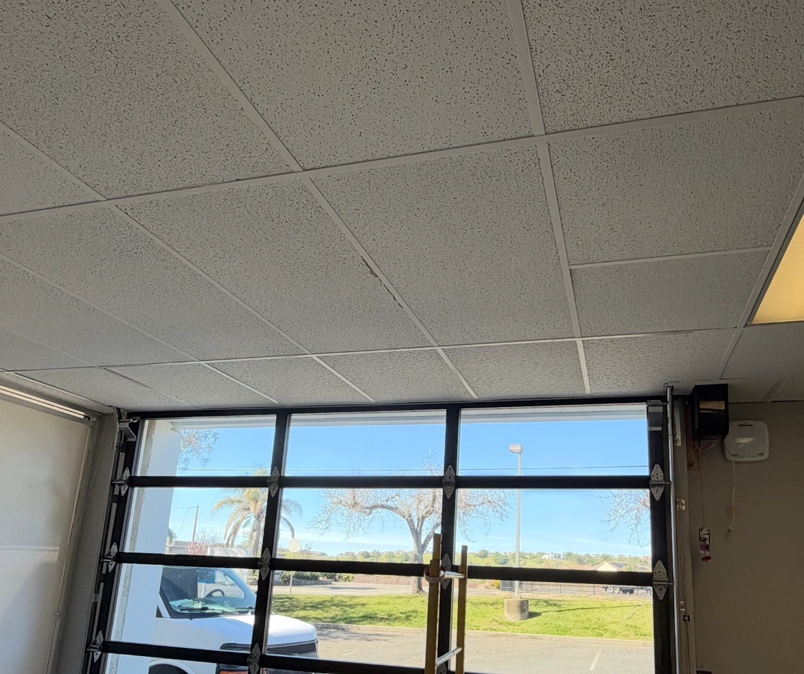 Commercial ceiling repair in Placer County CA sealing conditioned air space to prevent AC air loss