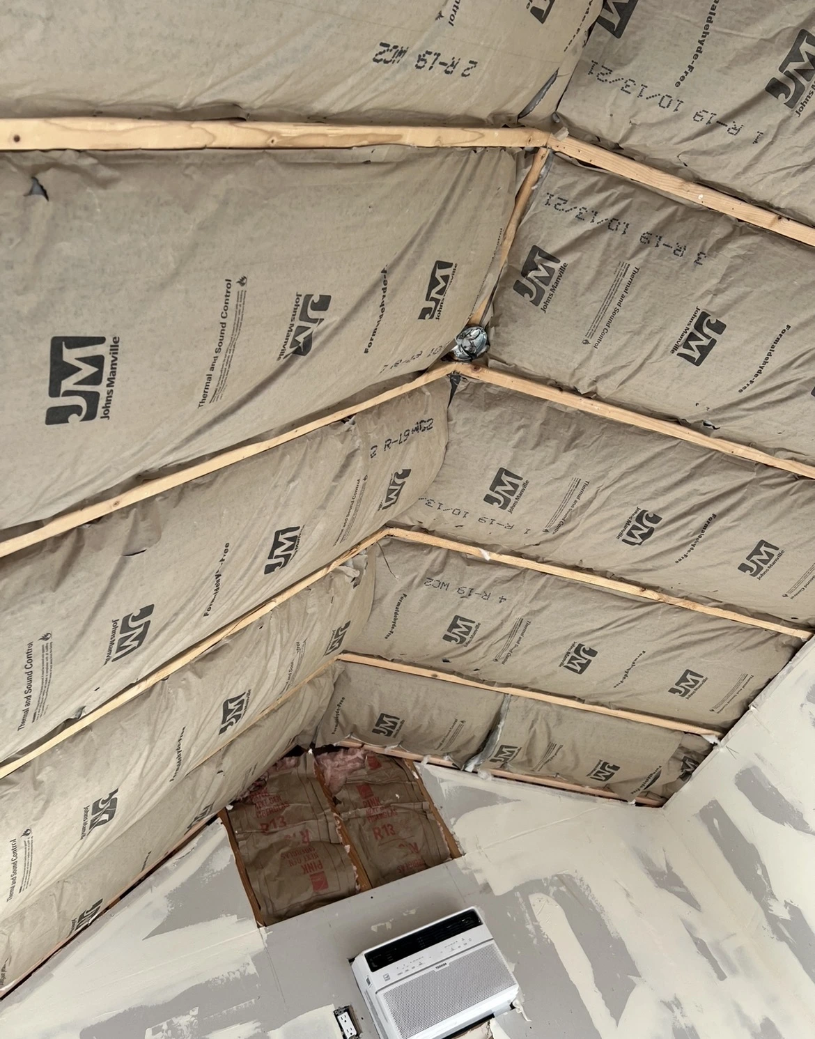 Insulated walls and ceiling during shed to living space Sacramento Ca