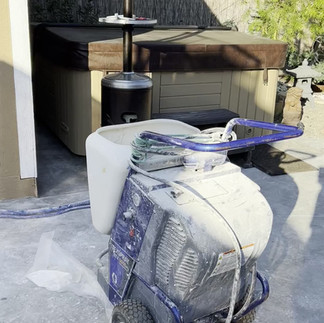 Before and after backyard shed transformation into conditioned room