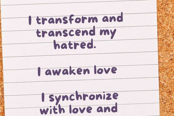 How to transform hatred?