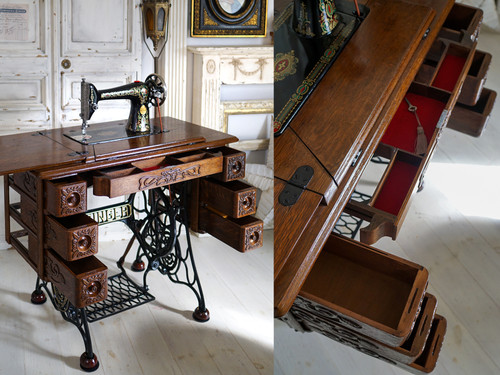 SINGER 66（1915年製）レッドアイ｜アンティークミシン販売｜整備