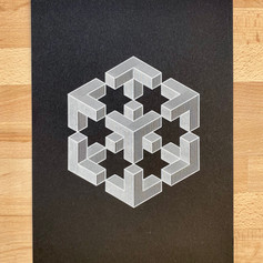 "The Cube" (white on black)