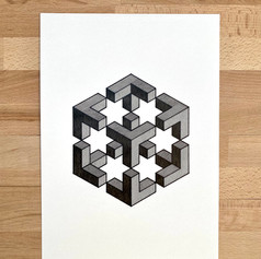 "The Cube" (black on white)