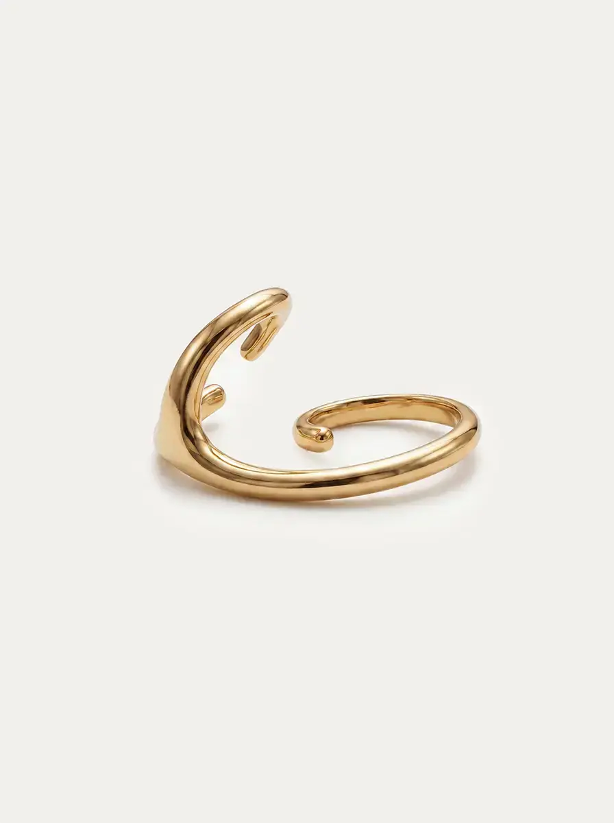 Anti-tarnish 24k gold ring, Drift Ring — June Gold Forming™