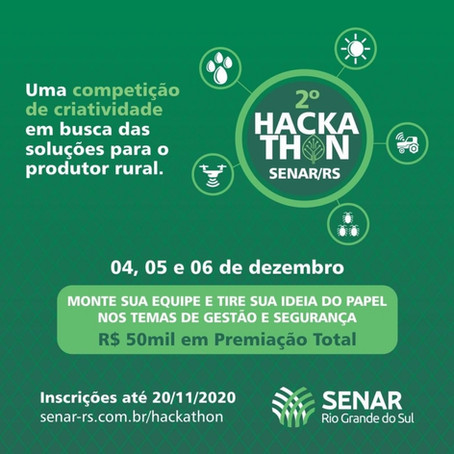 2° Hackathon Senar-RS distribuirá R$ 50 mil em prêmios