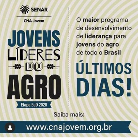 Jovens Líderes do Agro – CNA Jovem: Inscrições até 31/07