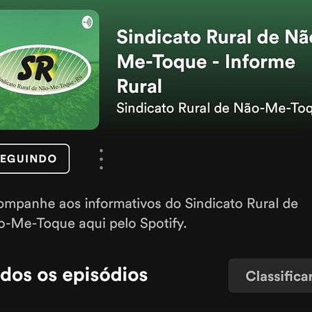 Novidade SR: Informe Rural no Spotify!