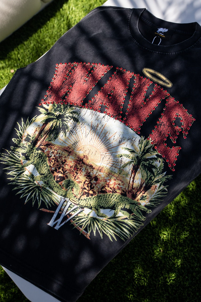 Thumbnail: Paradise (Black) cut off tee