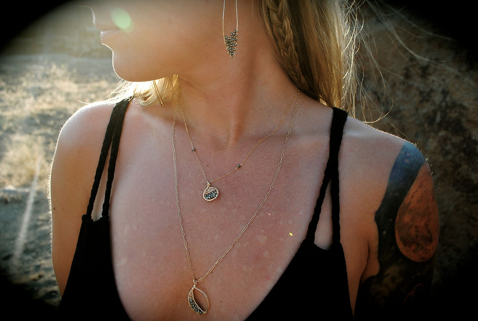 Thumbnail: Crescent Earrings in Pyrite