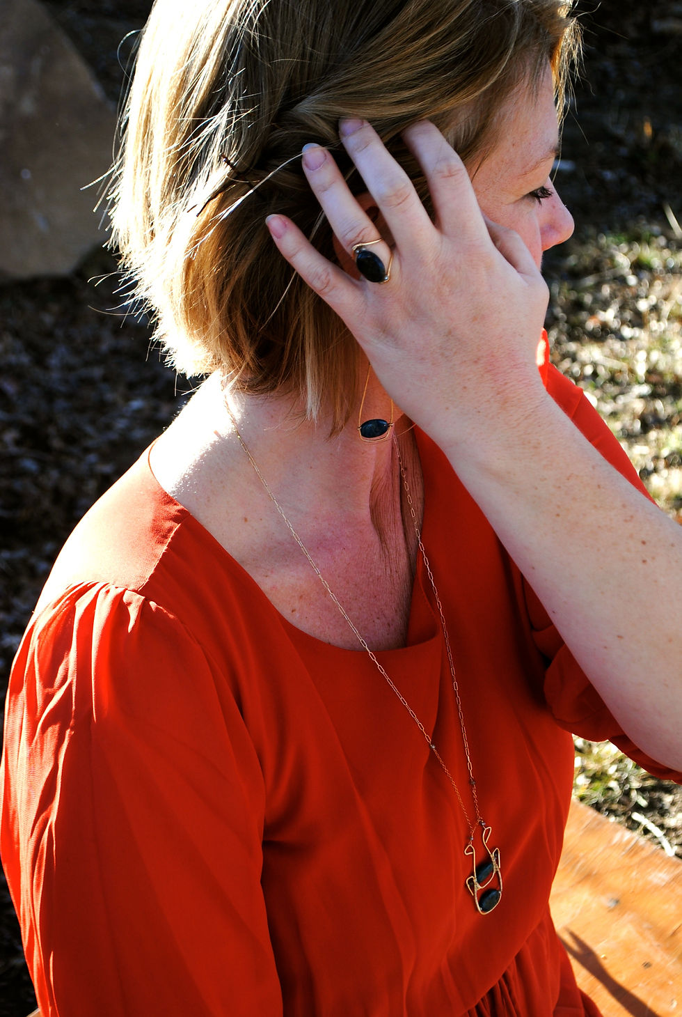 Thumbnail: Iyla Long Teardrop Earrings