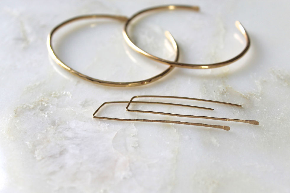 Thumbnail: long simple dagger earrings