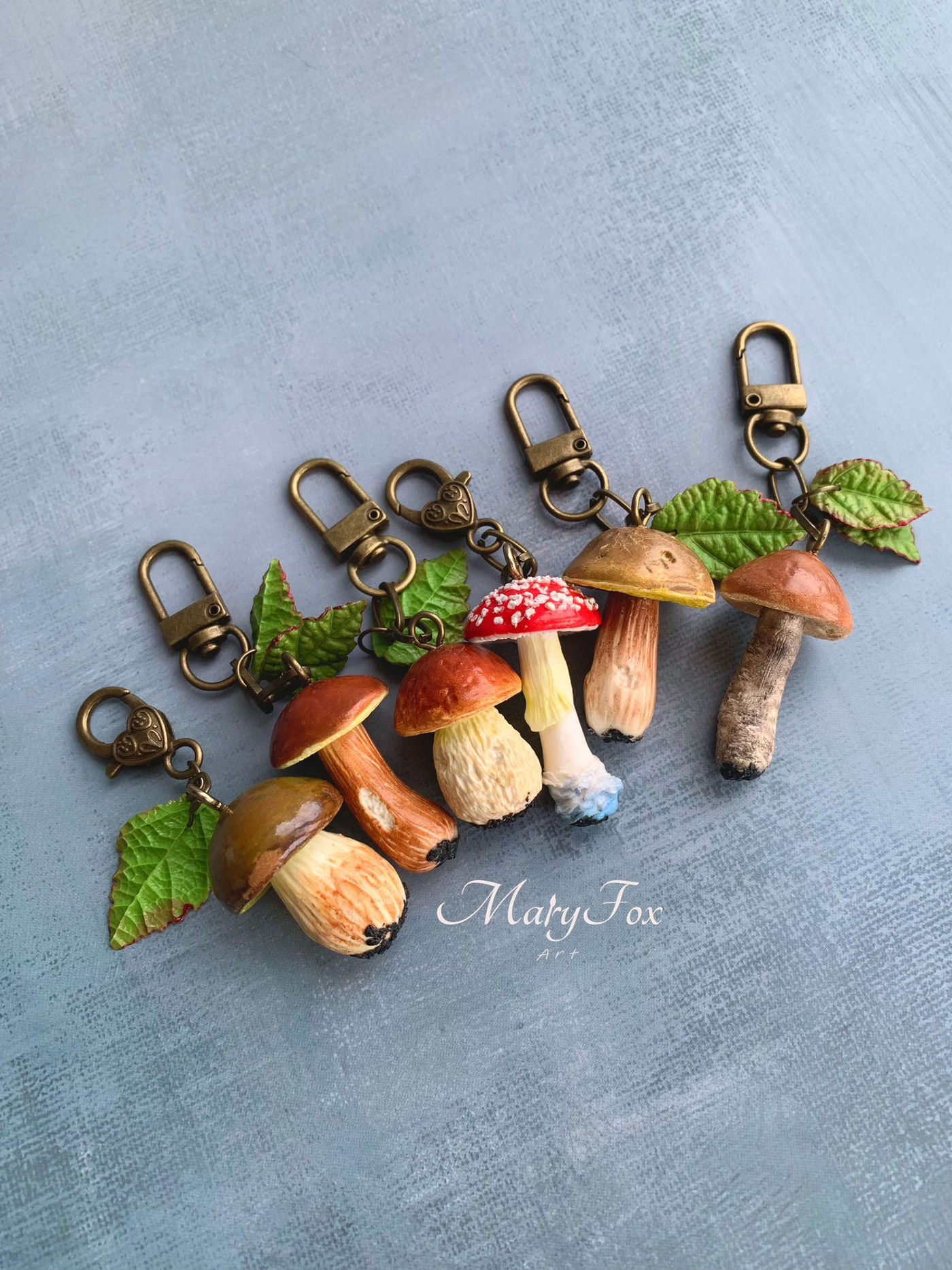 Realistic Mushroom Keychain
