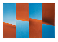 Vera Molnar - Desert coupé en 4 - collage photographique - 1995 - 30 x 45 cm