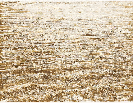 Yann Bagot, Lumières fleuve #14, 2024, gomme arabique et sable sur papier - arabic gum and
