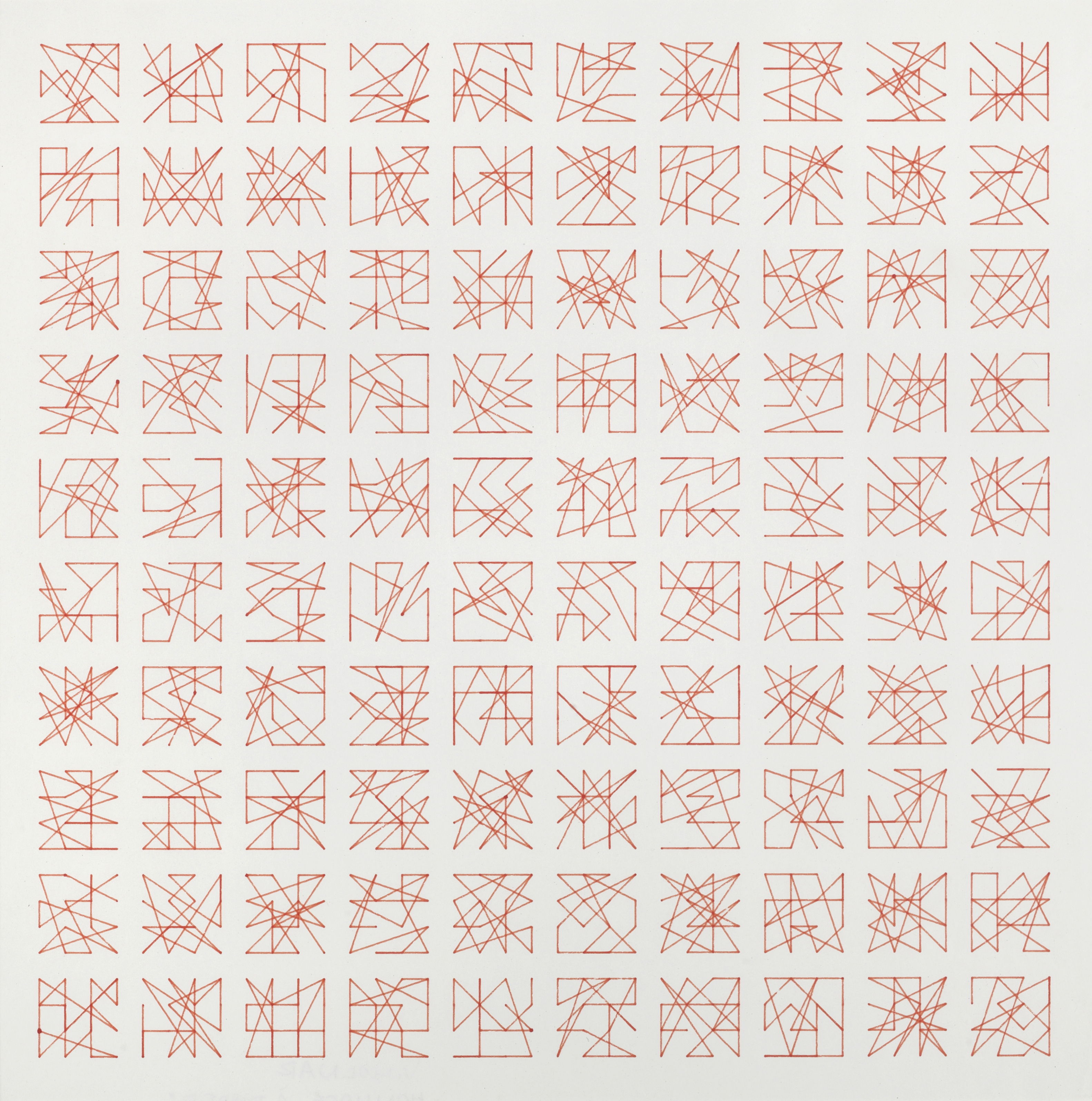 Vera Molnar, Hommage à Dürer, 1990, 1-1,