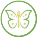 website icon, logo, green ribbon, butterfly