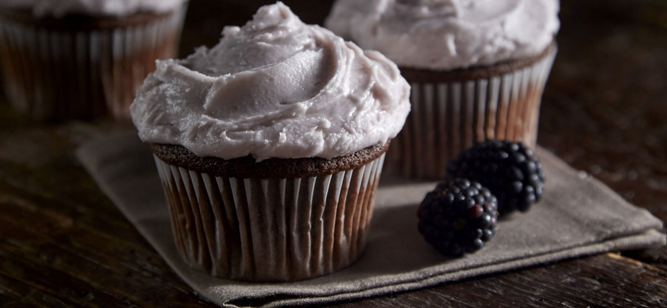 Cabernet Iced Cupcakes