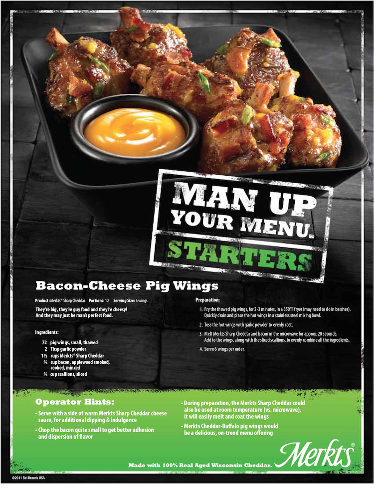 Bacon Cheese Pig Wings